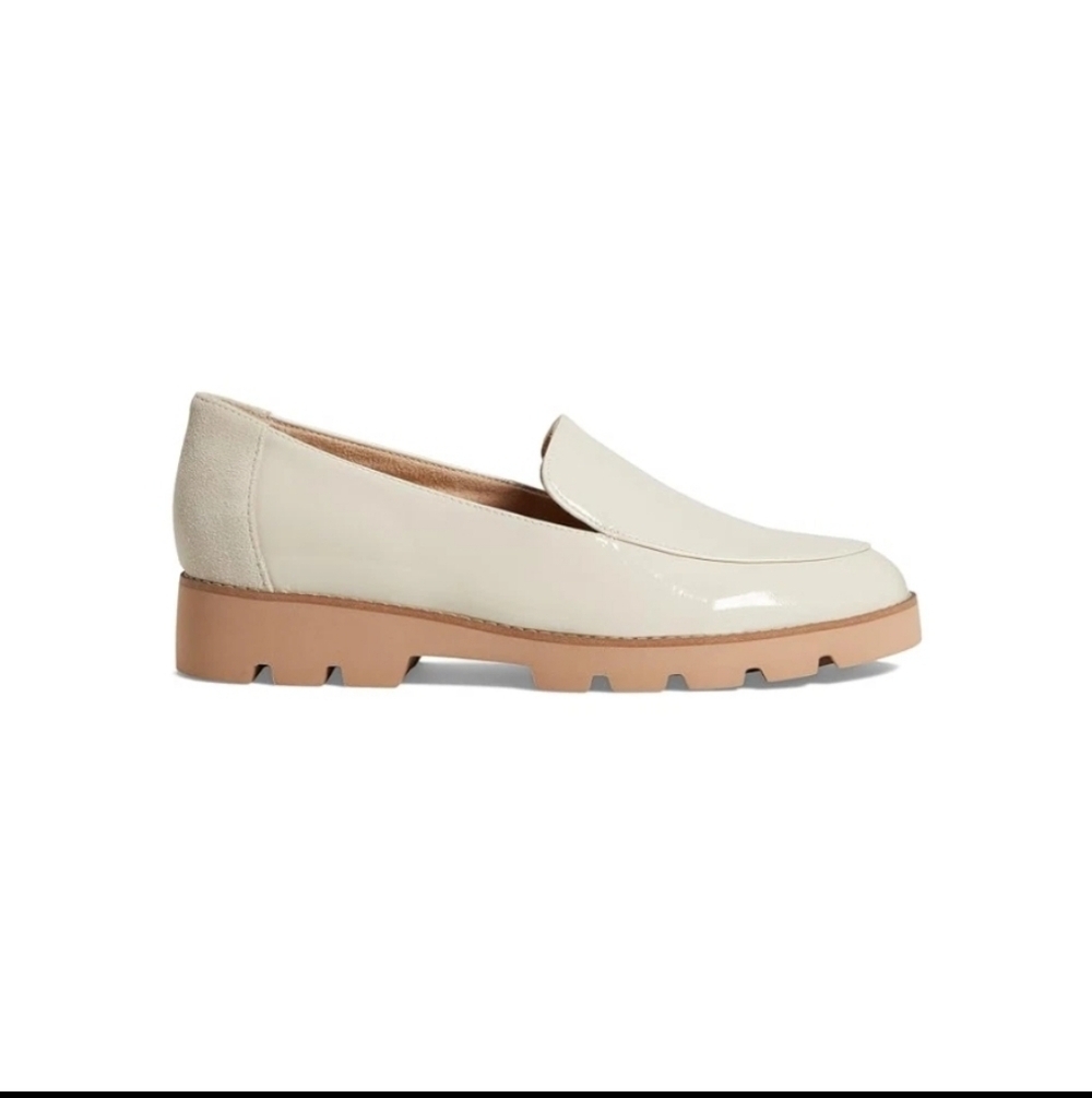 Vionic Women’s Kensley Slip-On Patent Loafers Casual Shoes - Cream